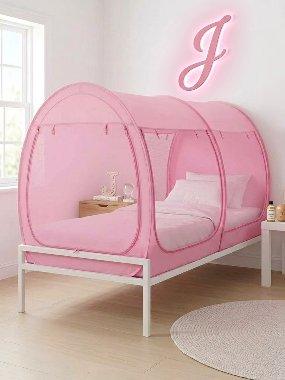 Kids Pop-Up Bed Tent Canopy - Pink